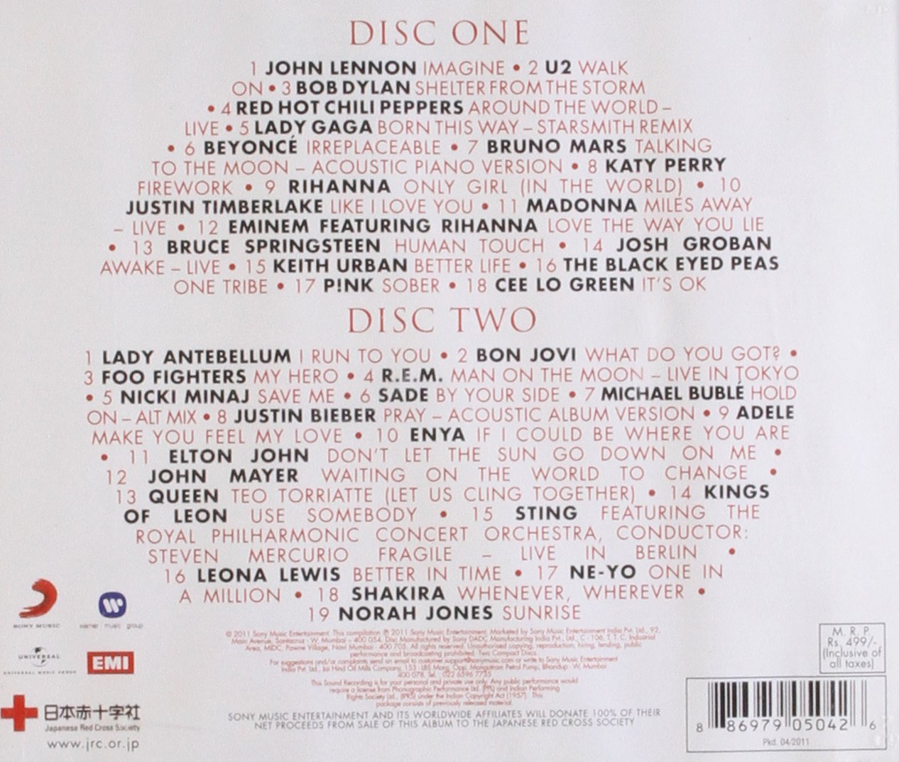 Songs for Japan - Various | 2CD | NEU+OVP – Bild 2